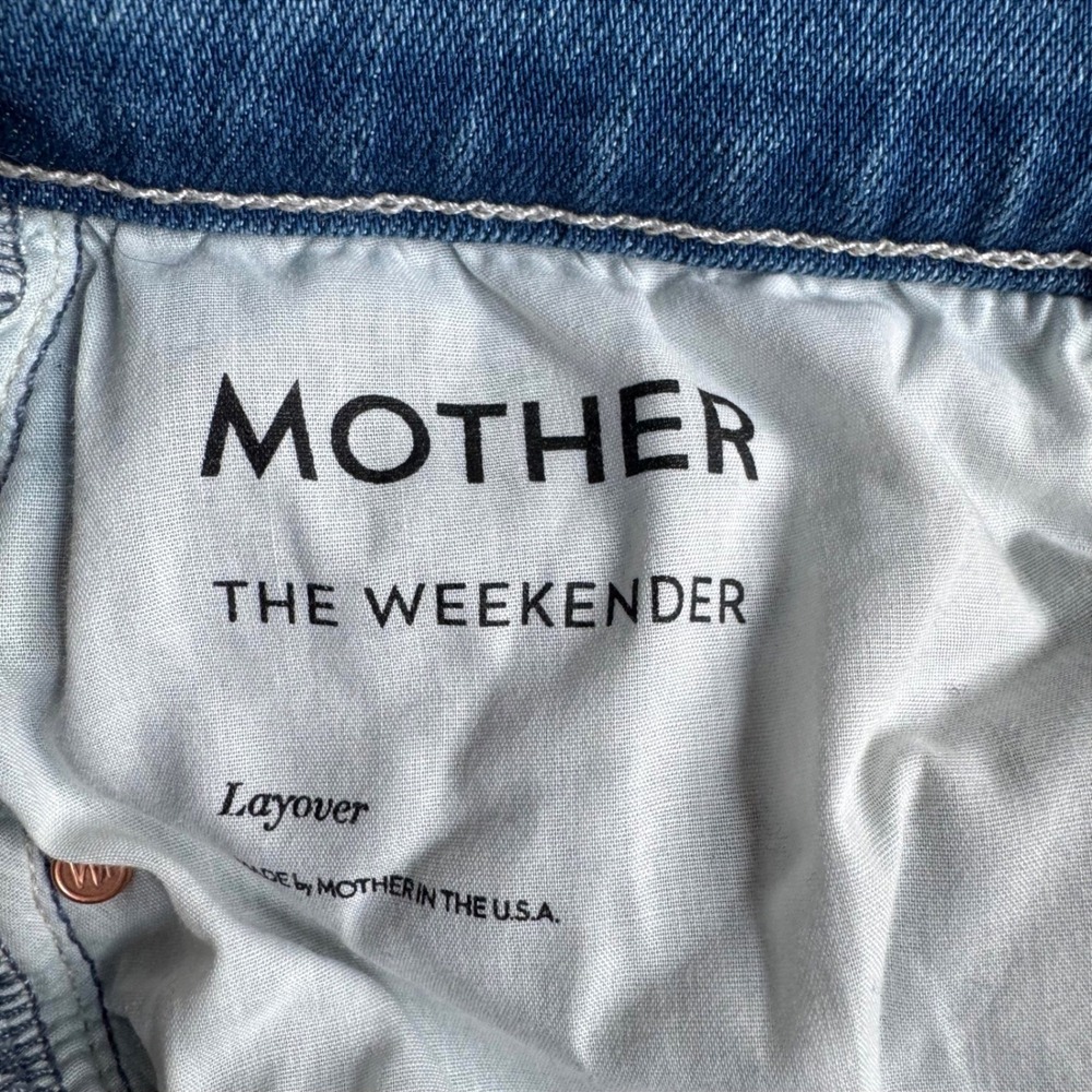 MOTHER The Weekender Jeans Layover Wash Blue Womens Size 30 - Picture 8 of 13
